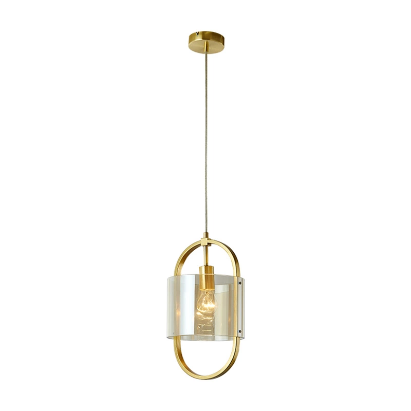 Popular lámpara colgante de cristal E27 de estilo francés