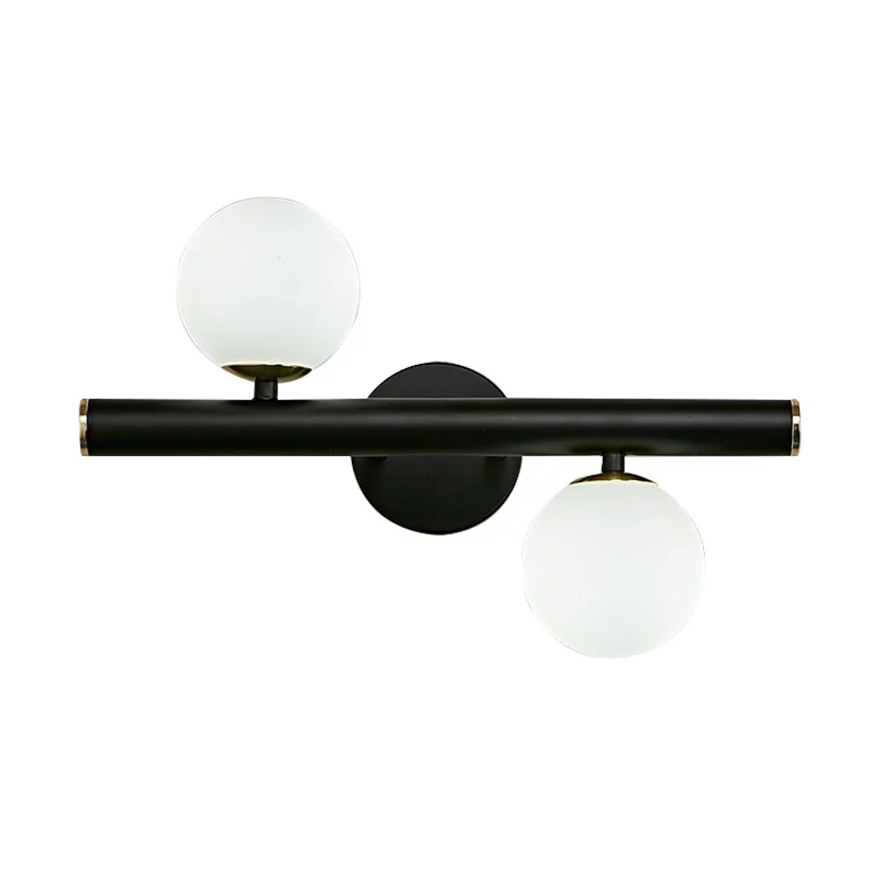 Lámpara de pared de vidrio blanco simple para decoración del hogar