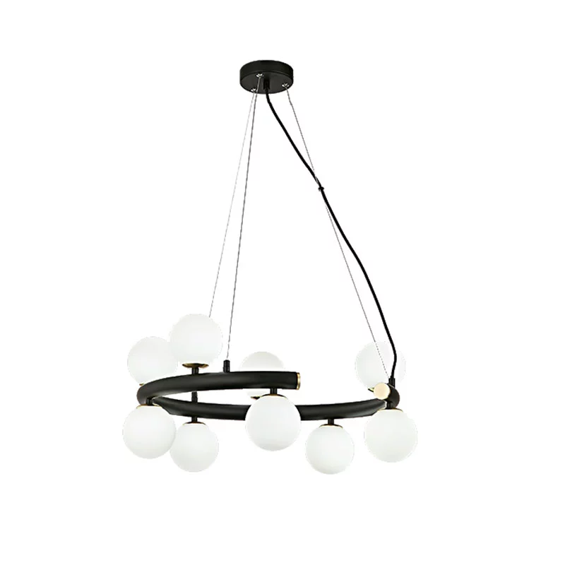 Lámpara colgante moderna de cristal G9