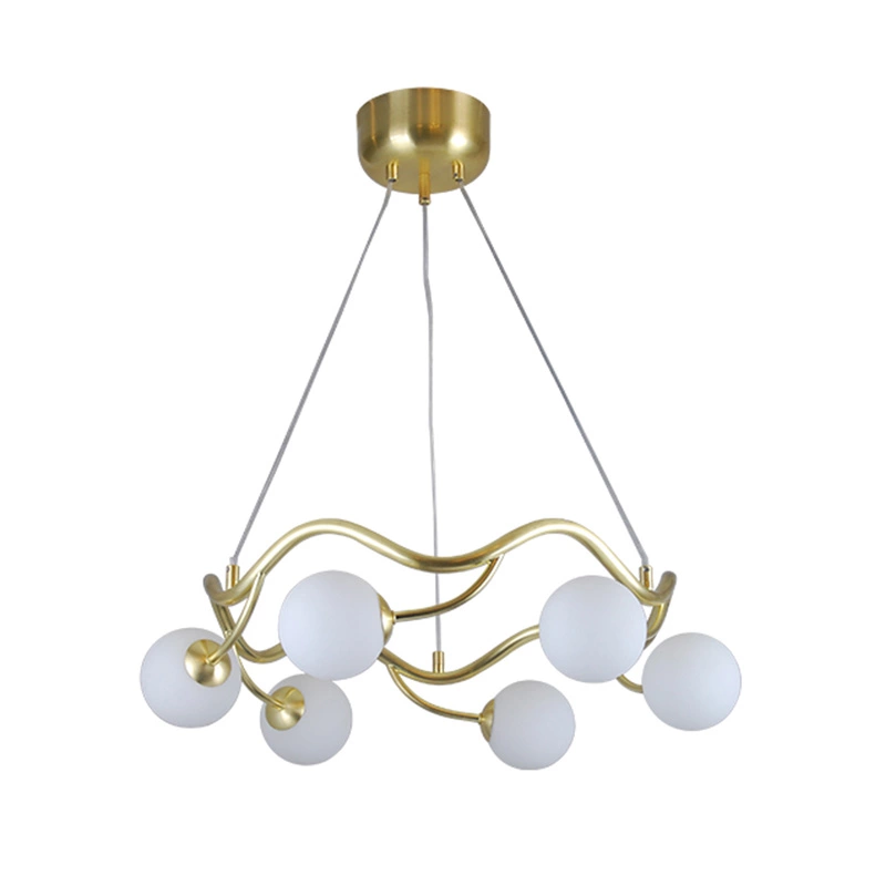 Elegante lámpara colgante de cristal G9 de estilo nórdico